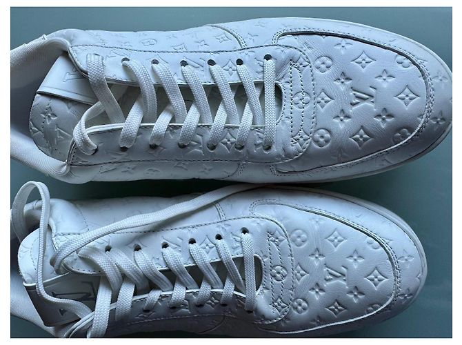 Sneakers Louis Vuitton in pelle bianca Bianco - vista 9