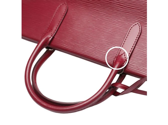 Borsa Louis Vuitton Epi Marly MM Rosso Fuschia - vista 11