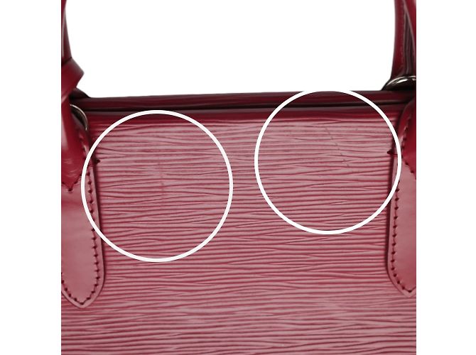 Borsa Louis Vuitton Epi Marly MM Rosso Fuschia - vista 13