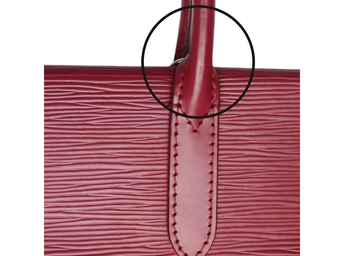 Borsa Louis Vuitton Epi Marly MM Rosso Fuschia - vista 16