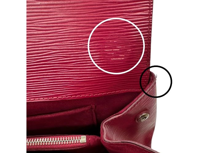 Borsa Louis Vuitton Epi Marly MM Rosso Fuschia - vista 18