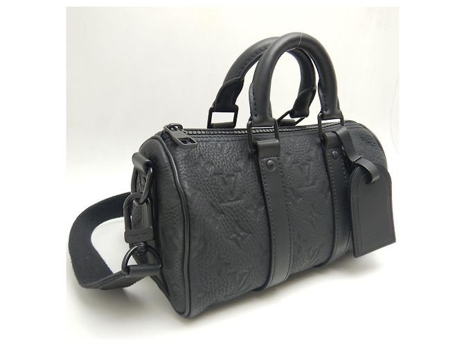 Louis Vuitton Monogram Taurillon Keepall Bandouliere 25 Bag Black - view 2