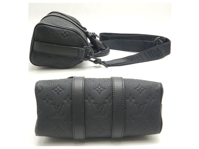 Louis Vuitton Monogram Taurillon Keepall Bandouliere 25 Bag Black - view 4