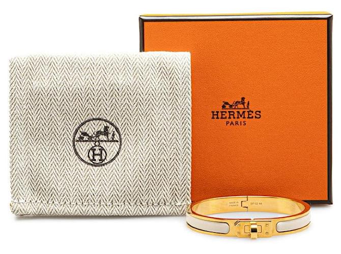 Hermès Hermes Mini Click Kelly Bangle Gold White - view 6