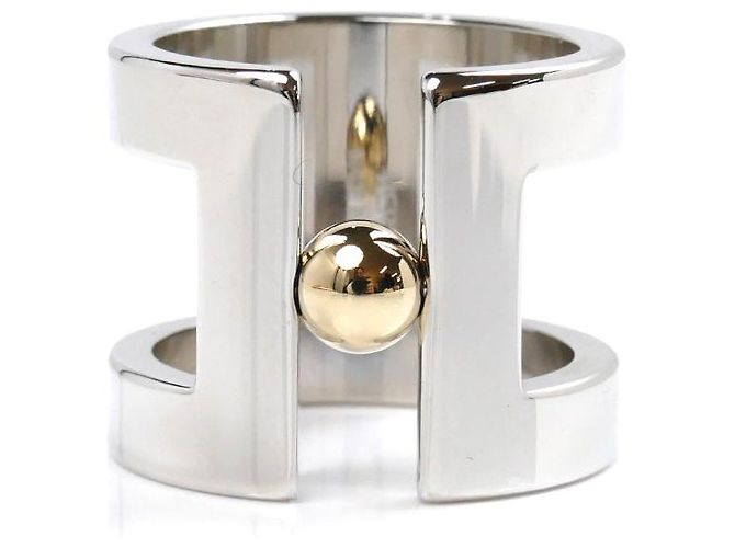 Hermès Hermes Metal H Pearl Scarf Ring - view 2