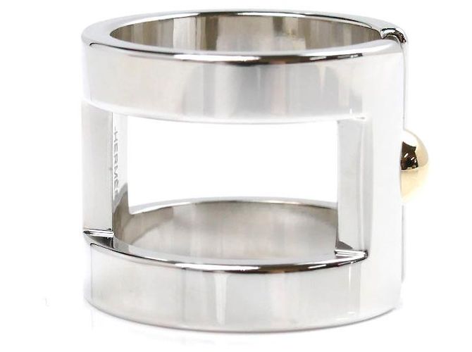 Hermès Hermes Metal H Pearl Scarf Ring - view 4