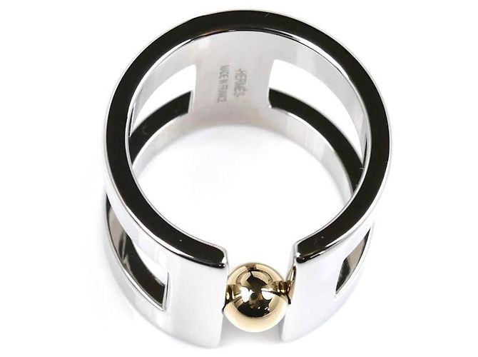 Hermès Hermes Metal H Pearl Scarf Ring - view 5