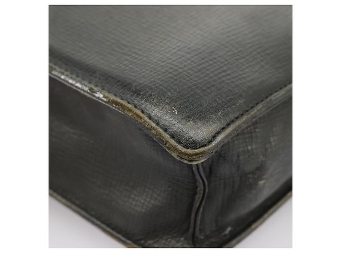 Autre Marque Borsa da lavoro Burberrys in pelle nera e oro Auth ti2374 Nero D'oro - vista 16