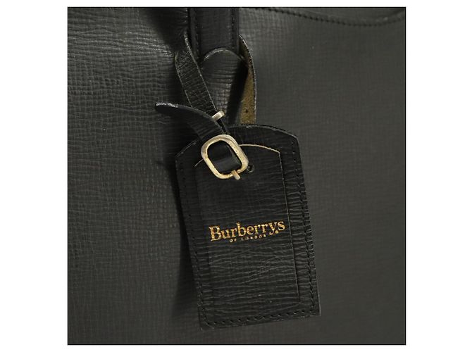Autre Marque Borsa da lavoro Burberrys in pelle nera e oro Auth ti2374 Nero D'oro - vista 18