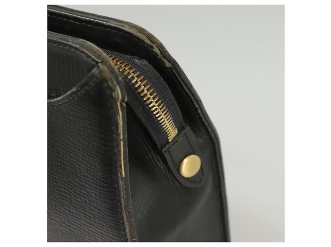 Autre Marque Borsa da lavoro Burberrys in pelle nera e oro Auth ti2374 Nero D'oro - vista 19