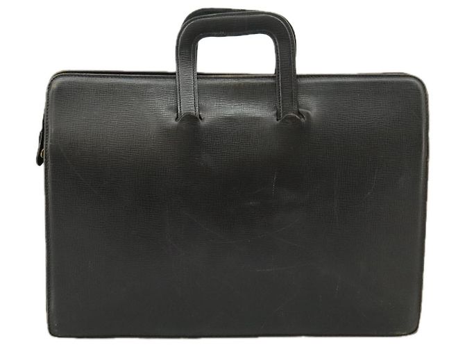 Autre Marque Borsa da lavoro Burberrys in pelle nera e oro Auth ti2374 Nero D'oro - vista 2