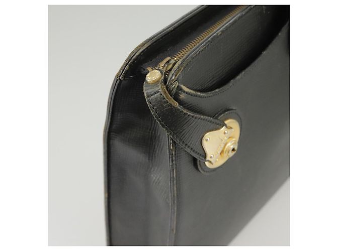 Autre Marque Borsa da lavoro Burberrys in pelle nera e oro Auth ti2374 Nero D'oro - vista 20