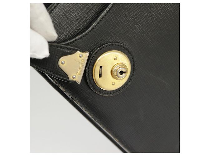 Autre Marque Borsa da lavoro Burberrys in pelle nera e oro Auth ti2374 Nero D'oro - vista 22