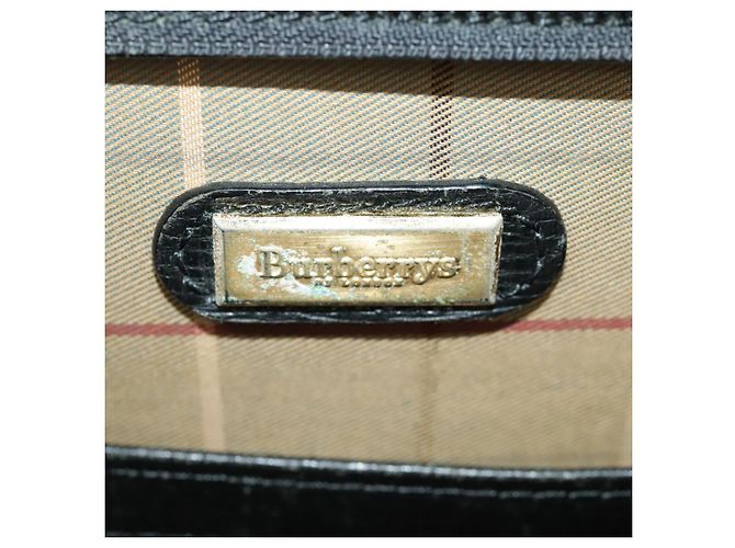 Autre Marque Borsa da lavoro Burberrys in pelle nera e oro Auth ti2374 Nero D'oro - vista 24