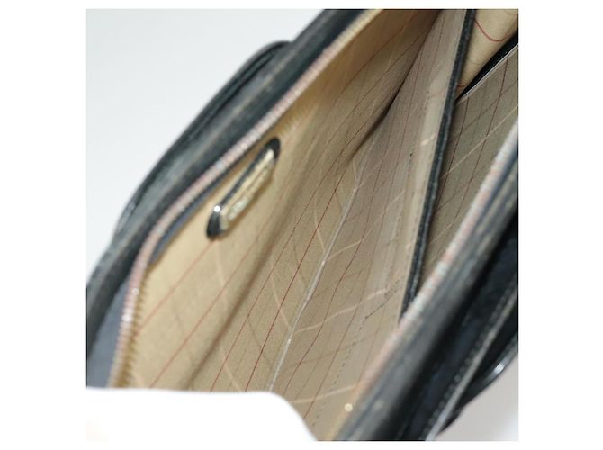 Autre Marque Borsa da lavoro Burberrys in pelle nera e oro Auth ti2374 Nero D'oro - vista 27