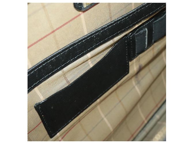 Autre Marque Borsa da lavoro Burberrys in pelle nera e oro Auth ti2374 Nero D'oro - vista 29