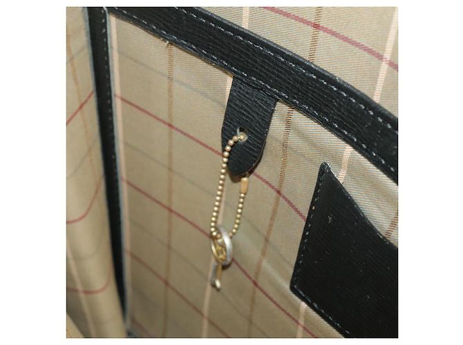 Autre Marque Borsa da lavoro Burberrys in pelle nera e oro Auth ti2374 Nero D'oro - vista 30