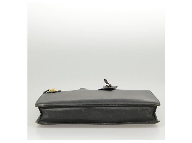 Autre Marque Borsa da lavoro Burberrys in pelle nera e oro Auth ti2374 Nero D'oro - vista 6
