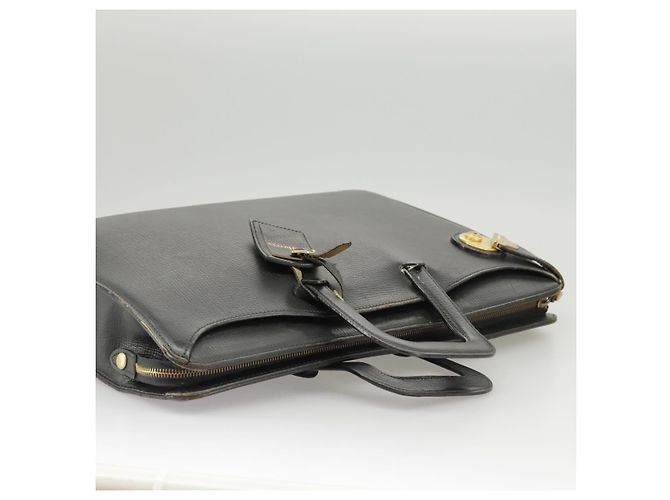 Autre Marque Borsa da lavoro Burberrys in pelle nera e oro Auth ti2374 Nero D'oro - vista 7