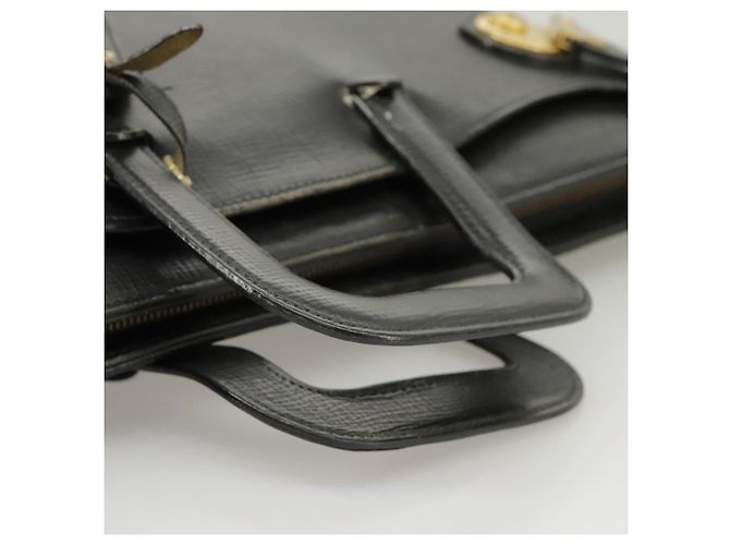 Autre Marque Borsa da lavoro Burberrys in pelle nera e oro Auth ti2374 Nero D'oro - vista 8