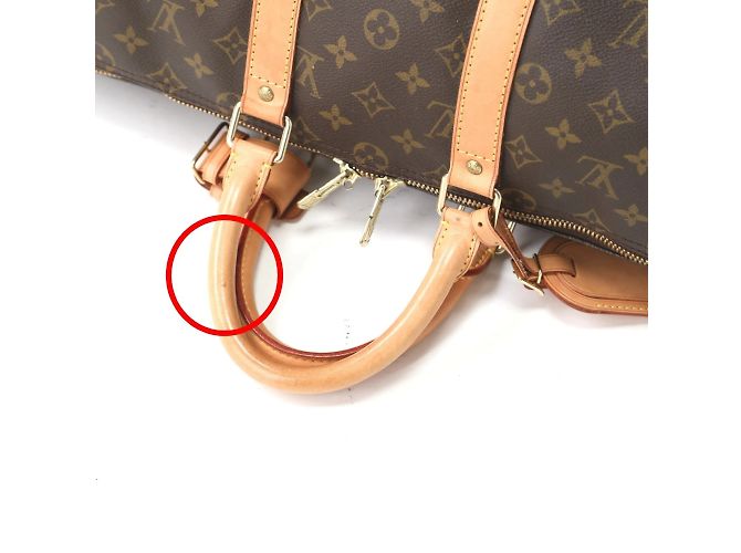 Keepall Borsa Boston Monogram Louis Vuitton Marrone - vista 10