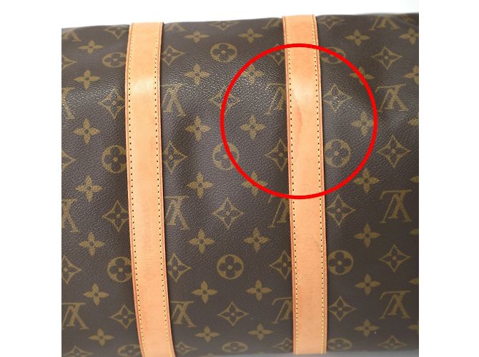 Keepall Borsa Boston Monogram Louis Vuitton Marrone - vista 12