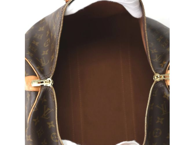 Keepall Borsa Boston Monogram Louis Vuitton Marrone - vista 14