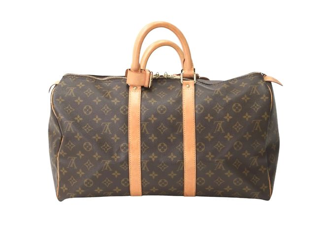 Keepall Borsa Boston Monogram Louis Vuitton Marrone - vista 2