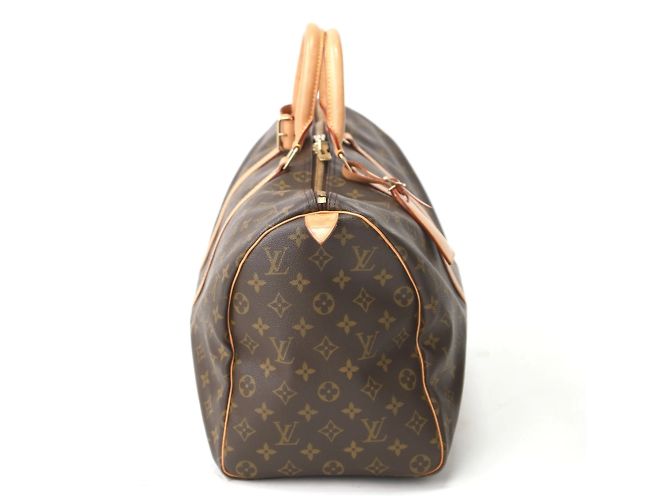 Keepall Borsa Boston Monogram Louis Vuitton Marrone - vista 4