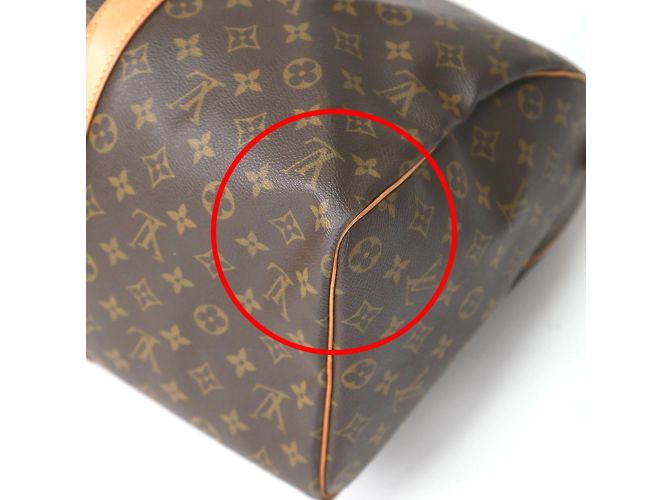 Keepall Borsa Boston Monogram Louis Vuitton Marrone - vista 9
