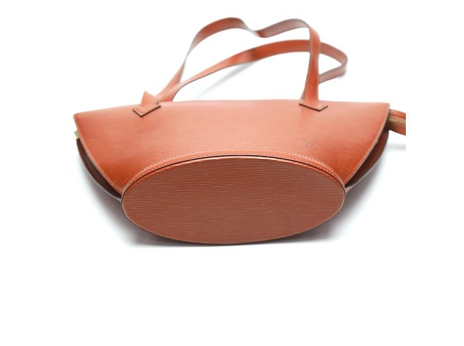 Borsa tote in pelle Epi Louis Vuitton Marrone - vista 5