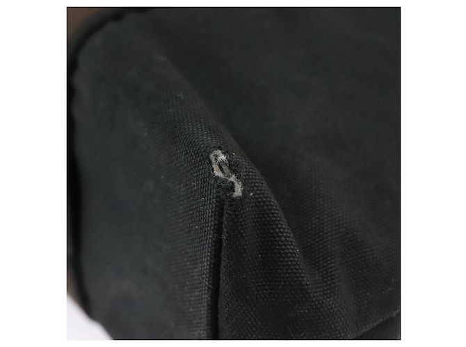 Troca Hermès HERMES Horizontale PM Handtasche aus schwarzem Canvas mit Silber authentisch kk380 - Ansicht 10