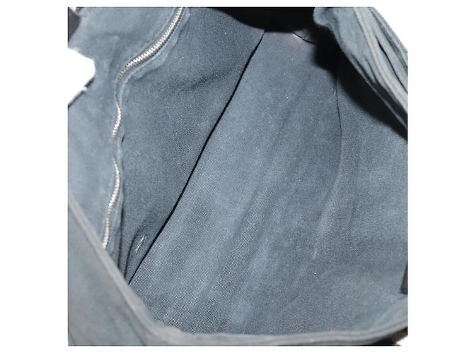 Troca Hermès HERMES Horizontale PM Handtasche aus schwarzem Canvas mit Silber authentisch kk380 - Ansicht 11