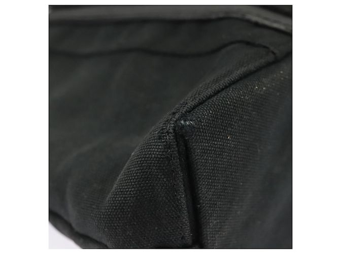 Troca Hermès HERMES Horizontale PM Handtasche aus schwarzem Canvas mit Silber authentisch kk380 - Ansicht 14