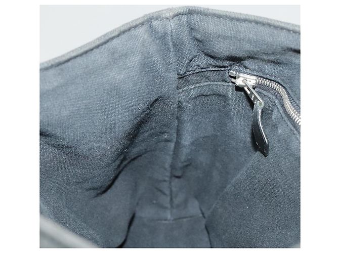 Troca Hermès HERMES Horizontale PM Handtasche aus schwarzem Canvas mit Silber authentisch kk380 - Ansicht 19