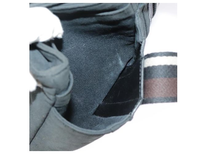 Troca Hermès HERMES Horizontale PM Handtasche aus schwarzem Canvas mit Silber authentisch kk380 - Ansicht 23