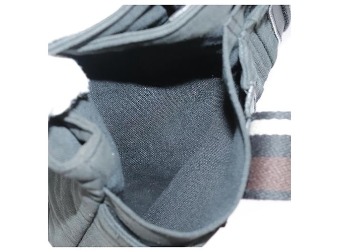 Troca Hermès HERMES Horizontale PM Handtasche aus schwarzem Canvas mit Silber authentisch kk380 - Ansicht 24
