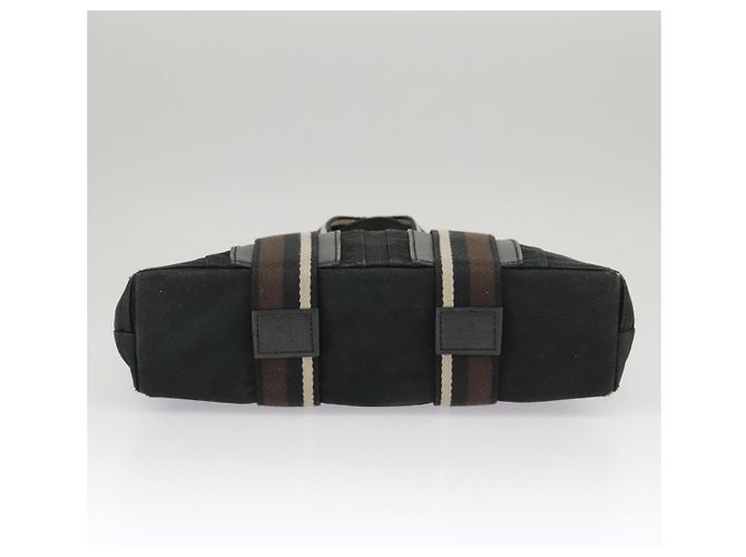 Troca Hermès HERMES Horizontale PM Handtasche aus schwarzem Canvas mit Silber authentisch kk380 - Ansicht 5