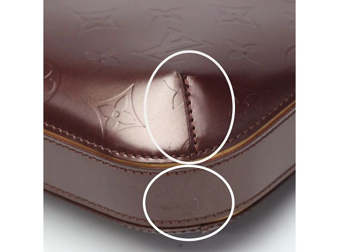 Borsa a mano Monogram Mat Louis Vuitton Rosso Porpora Monogramma - vista 10