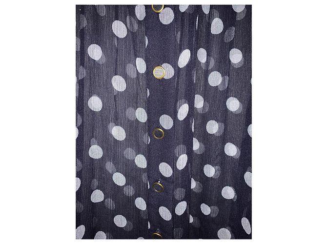 Blusa Zimmermann in seta a pois blu navy - vista 3