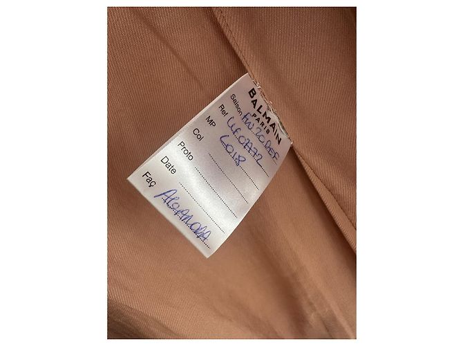 Balmain Jacke aus Hirschleder Beige - Ansicht 7