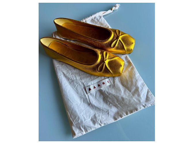 Marni Bailarinas Little Bow Dorado - vista 2