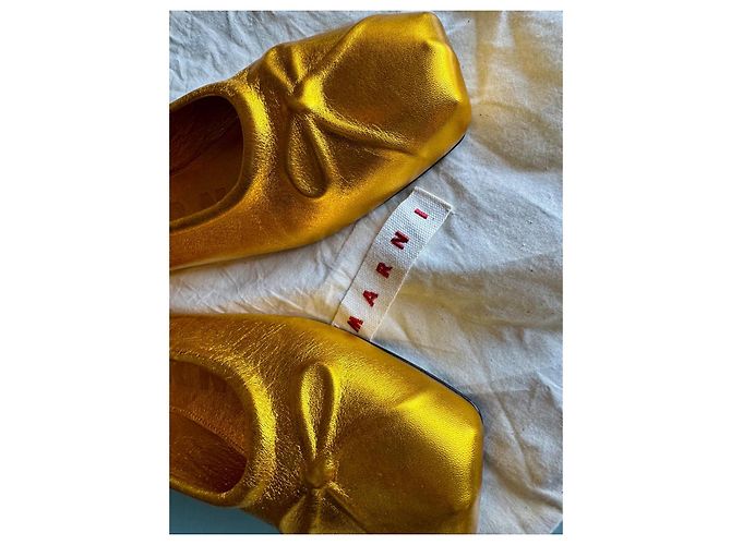 Marni Bailarinas Little Bow Dorado - vista 8