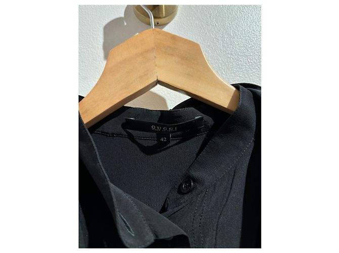 GUCCI Tops T.Internacional M Seda Negro - vista 6