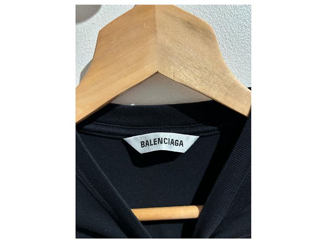 BALENCIAGA Tops T.Internacional L Algodón Negro - vista 3
