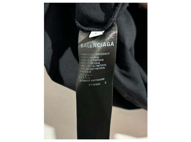 BALENCIAGA Tops T.Internacional L Algodón Negro - vista 6