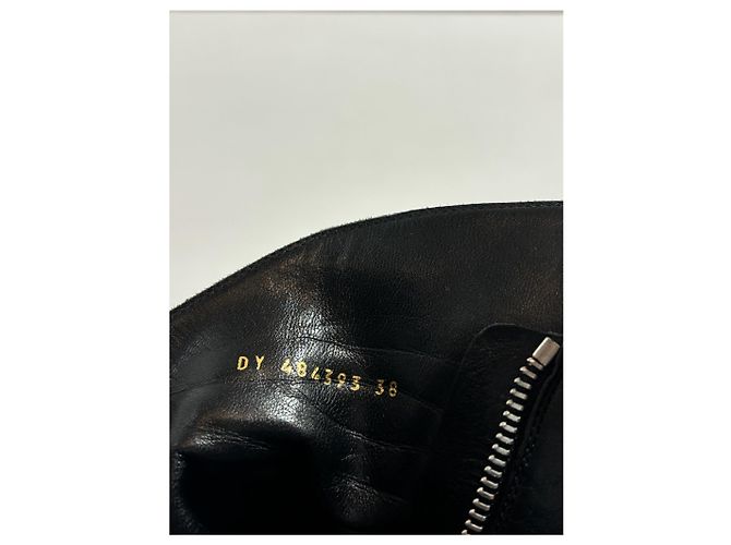 SAINT LAURENT Ankle boots T.EU 38 Leather Black - view 8