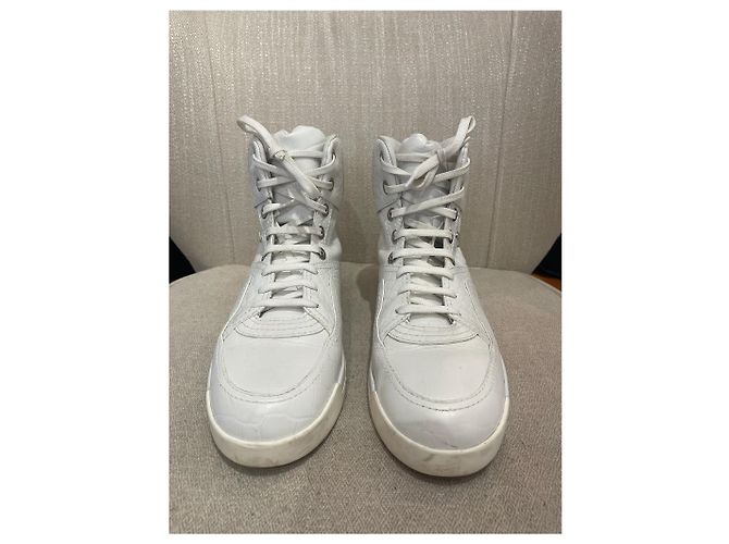 Sneakers CHANEL T.EU 41 Pelle Bianco - vista 4
