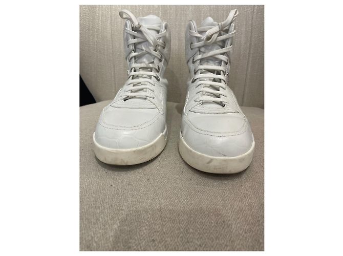 Sneakers CHANEL T.EU 41 Pelle Bianco - vista 5