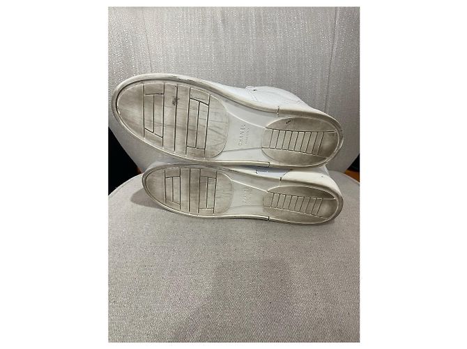 Sneakers CHANEL T.EU 41 Pelle Bianco - vista 9